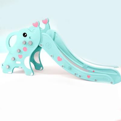 China 2-10 Years Updated Elephant Indoor Kids Cartoon Playground Plastic Slide For Toddlers for sale