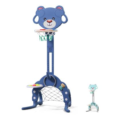 China Updated Indoor Eco-friendly Mini Portable Plastic Kids Toy Basketball Stand Adjustable Hoop for sale