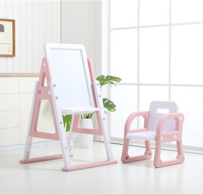 China Children drawing writing education new design double side tablet plastic magic drawing board with chair for sale