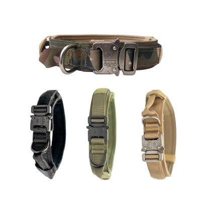 China Durable Tactical Nylon Adjustable Training Tactical Collar DETACHED Dog Collar Dog Collar For Large Dogs for sale