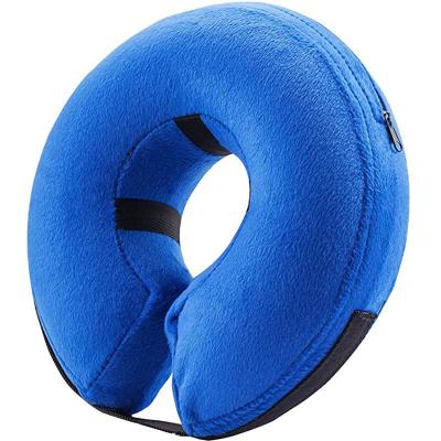 China PVC Elizabeth Collar Pet Viable Soft Inflatable Postoperative Recovery Collars Adjustable Circle E-Collar for Dog and Cat for sale