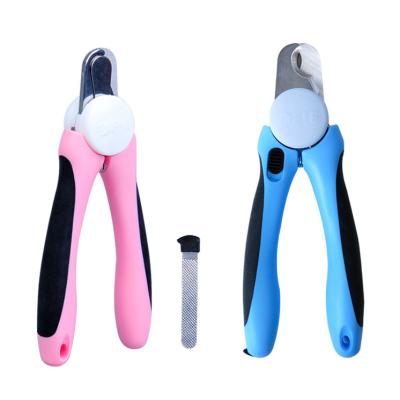 China Viable Cutter Dog Nail Clippers and Trimmers with Safety Guard to Avoid Over Cutting Free Dog Nail Folder Pet Grooming for sale