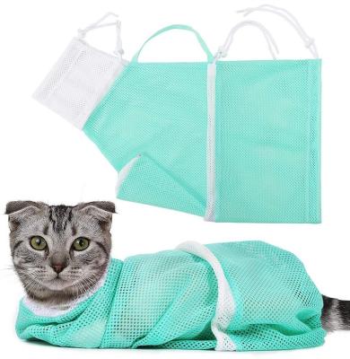 China Stocked Adjustable Bathing Bag Wash Bag Shower Bag For Cat's Nail Trimming for sale