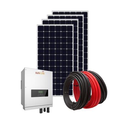 China Home Complete PV 3kw 5kw 10kw 20kw 50kw 100kw Solar Panel Power System For EU for sale