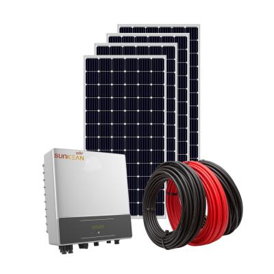 China China Wholesale Complete Home PV 3kw 5kw 10kw 100kw On Grid Solar Power System For Home With 390w Solar Panel for sale