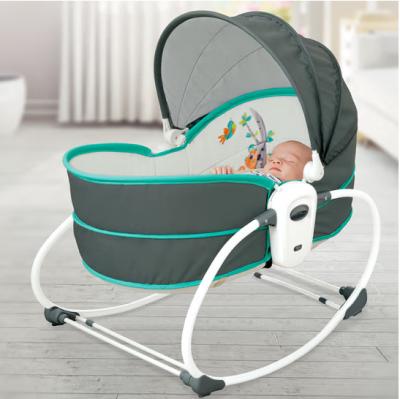 China Safety Confortable Baby Rocker Chair 5 in 1 New Design Portable Baby Bouncer Rocker Vibration Infant Adjustable Rocking With Hanging Swing  Chair Bouncer for sale