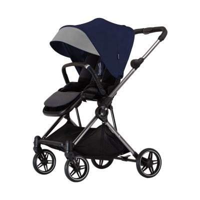 China Carry Baby Amazon  3 in 1 Baby Stroller Hot Sell New Leather Baby Carriage Model Black baby pushchair for sale