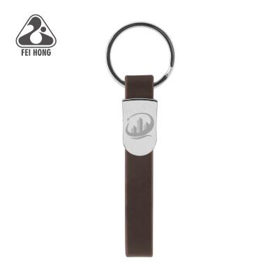 China Custom Design Metal Car Metal Leather Key Chain for sale