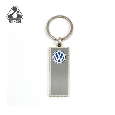 China Brand Zinc Alloy Custom Metal Car Shape Rectangle Key Chain for sale