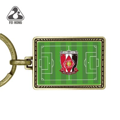 China No Mold Fees Soccer Court Football Custom Metal Sports Key Chain for sale