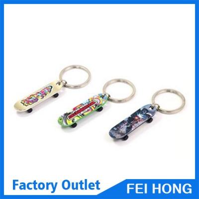 China No Mold Fee Wholesale Key Mask 3D Printing Skateboard Key Chain For School Club for sale