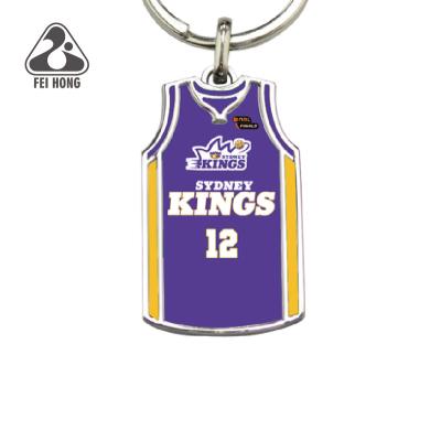 China No Mold Fee Customized Sport Baseball Jersey Printing Key Chain for sale