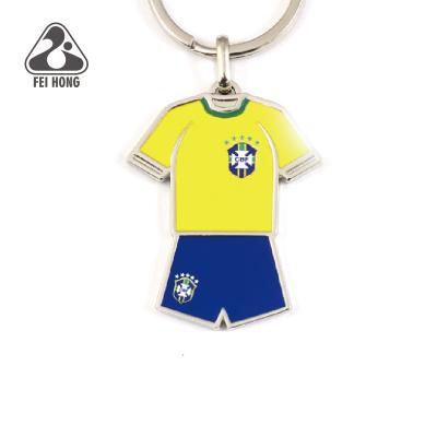 China No Fee Quality Soccer Blank Mold Sports Jersey Shirt Key Chain for sale