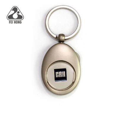 China Metal Quality Metal Shopping Cart Coin Token Keychain for sale