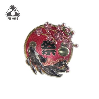 China Japanese Sakura Style Metal Custom Pin Entire Region Badge for sale