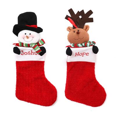 China Eco-Friendly Socks For Christmas Sugar Stocking Bags On Christmas Day Decorative Fireplace For Kids for sale