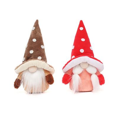 China Eco-Friendly Xmas Plush Doll Decoration Glitter Christmas Tree Couple Stitch Round Hat Rudolph Lantern Doll for sale