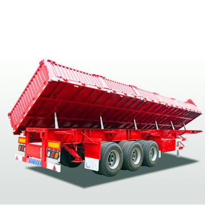 China Truck Trailer 100 Ton Superlink Dump Trailer 40ft Truck Trailer Tipping Box Semi Trailer for sale