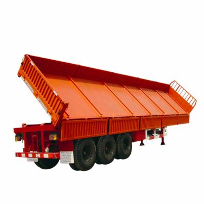 China Trailer 100t van type tipper dump semi trailer side truck factory price for sale