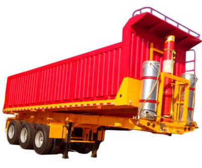 China Truck Trailer 100 Ton Steel 3 Axles Side Dump Trailer Tipper Trailer Side Dump Truck Semi Trailers for sale