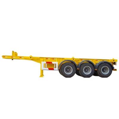 China Truck Trailer 3 Axle Skeleton Container Semi Truck Brake Trailer for sale