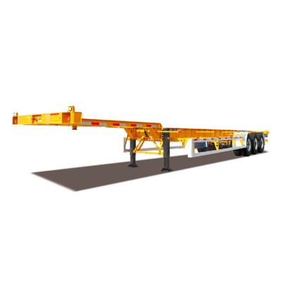 China Truck Trailer 40 Feet Terminal Semi Trailer 45ft Container Bomb Cart Skeleton Trailer Port for sale