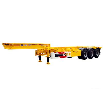 China Truck Trailer 3 Axle 40ft Skeleton Chassis Container Truck Skeleton Semi Trailer for sale