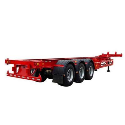 China Truck Trailer 3 Axles 40 Ton Skeleton Transport Container Semi Truck Trailer for sale