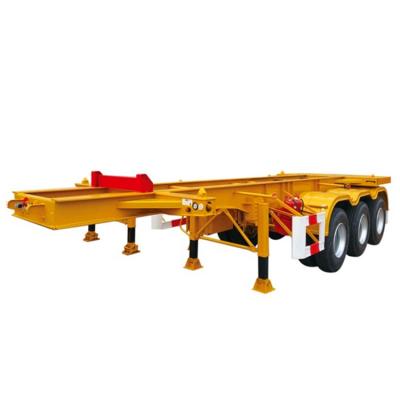 China Truck Trailer 3 Axles 40ft Container Shipping Container Transport Skeleton Chassis Semi Truck Trailer for sale