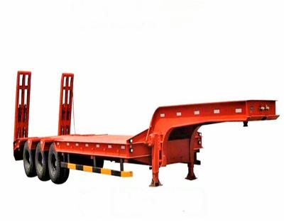 China Tri axle hydraulic low bed semi trailer lowbed semi trailer truck semi trailer for sale for sale