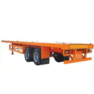 China Truck Trailer 3 Axles 4 Axles 40ton 60 Ton 20ft Low Price Flat Bed Container 40ft Flat Bed Semi Trailer for sale