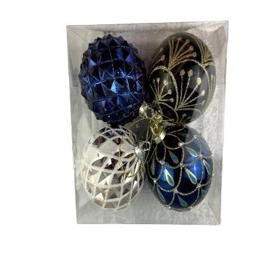 China 6pcs/box 8cm Plastic Christmas Ball Plastic Christmas Tree Ornaments Bauble for sale