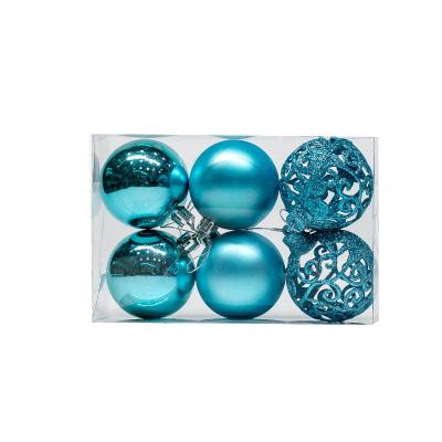 China Christmas tree decoration Christmas decoration supplies, 6 boxes of custom color Christmas plastic balls for sale