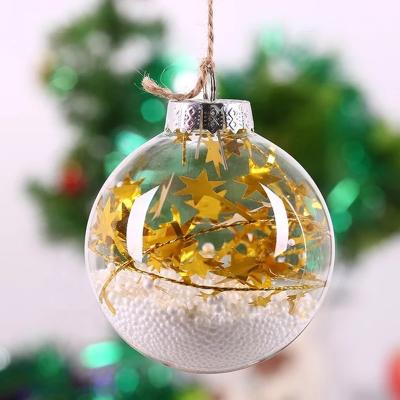 China Custom Christmas Decoration Glass Ball Ornament 2021 Hot Selling Christmas Decoration PVC Decorative Box for sale