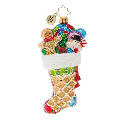 China Wholesale JY-G-20020 500pcs Welcom OEM PVC Glass Box Christmas Ornament 2020 Fashionable Custom Decorative Christmas Stockings for sale