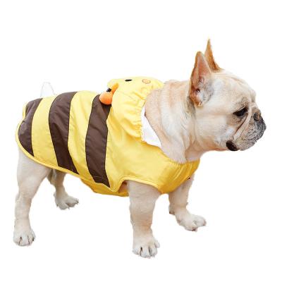 China 2021 Good Quality New Pu Raincoat Light Weight Poncho Bee Waterproof Pet Raincoat Stored Dog for sale