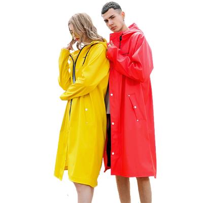 China Hot Selling PU Red Foldable Raincoat Raincoat For Men High Quality Rain Poncho for sale