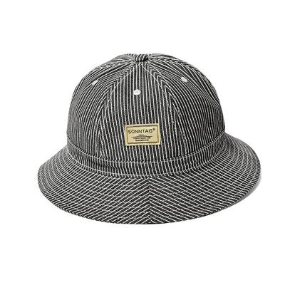 China COMMON Stripe Custom Vintage Double Sided Hip Hop Hats Hip Hop Summer Fisherman Cycling Hat for sale