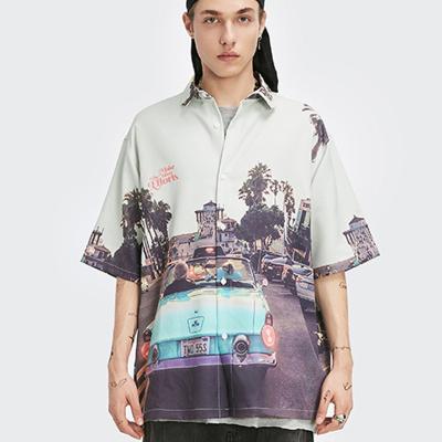 China New Fashion Anti-pilling Shirt Custom Graphic Hawaiian Shirt Premium Cotton Polyester for sale