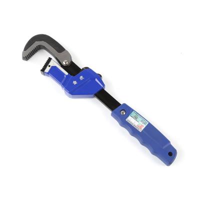 China Pipe Tools Grade Premium Jaw Drop Fully Forged Heat Treatment Automatic Light Weight Pipe Wrench for sale