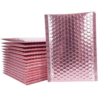 China Recycled Waterproof Rose Gold Plastic Foam Envelope Bag Bubble Mailer for sale