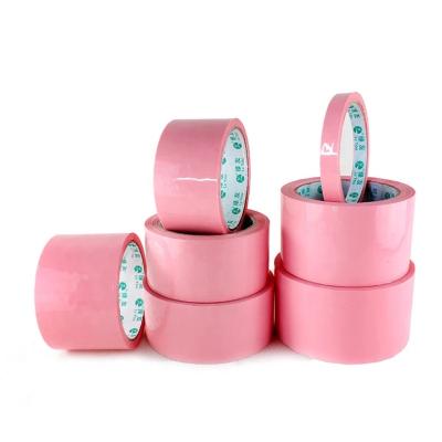 China Pink Waterproof BOPP Packing Tape Waterproof Adhesive Tape Messenger Box Sealing Tape Business Premise Supplies for sale