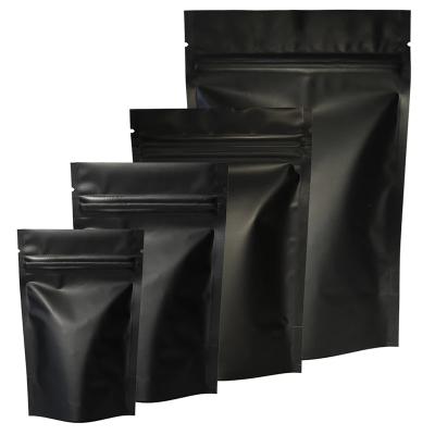 China Security Matte Black Package Bags Zip Lock Zipper Warm Seable Storage Bag Holder Bag for sale