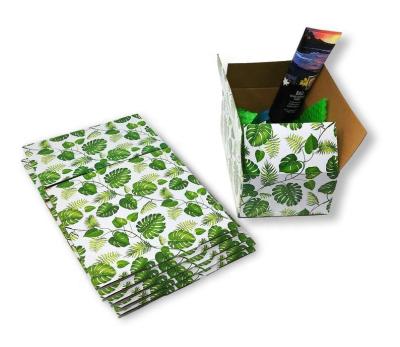 China Recycled Materials Green Monstera Cartoon Cheap Factory Direct Packaging Cardboard Corrugated Cardboard Custom Logo Shipping Boxes for sale