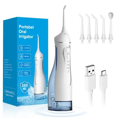 China Portable Dental Water Jet Flosser Teeth Cleaning Water Flosser Cordless Rechargeable Water Dental Flosser Teeth Pick for sale