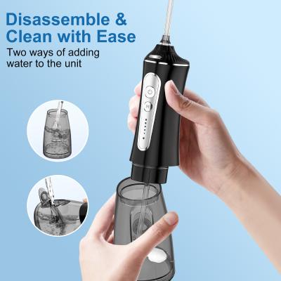 China Travel and Household Dental Water Flosser Oral Irrigator with 5 Cleaning Modes and 5 Customizable Nozzle Tips for sale