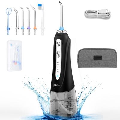 China  Cordless Water Flosser Rechargeable Portable Oral Irrigator Black for sale