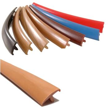 China Plastic PVC ABS T shape profile 22mm width dark edging strip trim for /kitchen/cabinet/desk table/furniture for home furniture for sale