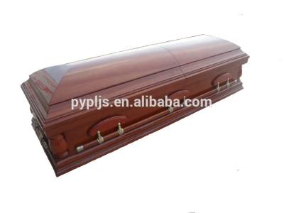 China American Wooden Velvet Paulownia Style Caskets Interior Casket for sale