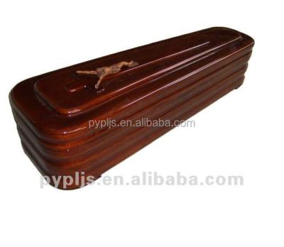 China European style paulownia casket with lining wooden casket for sale